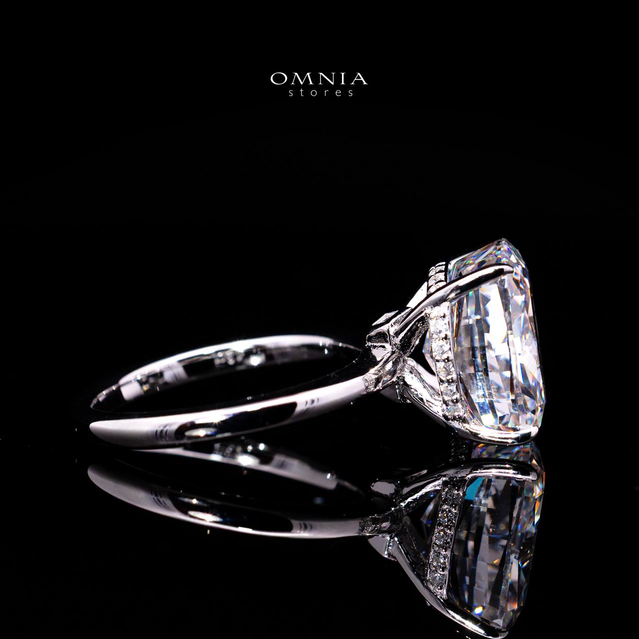 Rebecca Ring with Certified Premium Simulated Diamonds in 925 Sterling Silver - OMNIASTORES KSA