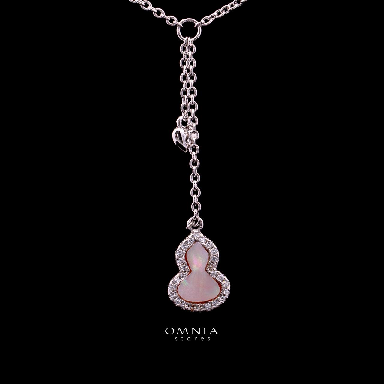 Denisse Necklace with Certified Premium Simulated Diamonds in 925 Sterling Silver - OMNIASTORES KSA