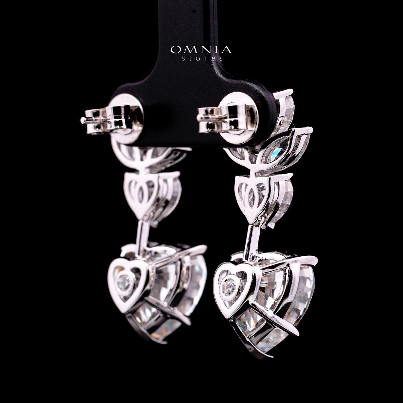 Alma Earring with Certificate, High-Quality Premium Simulated Diamonds in 925 Sterling Silver - OMNIASTORES KSA