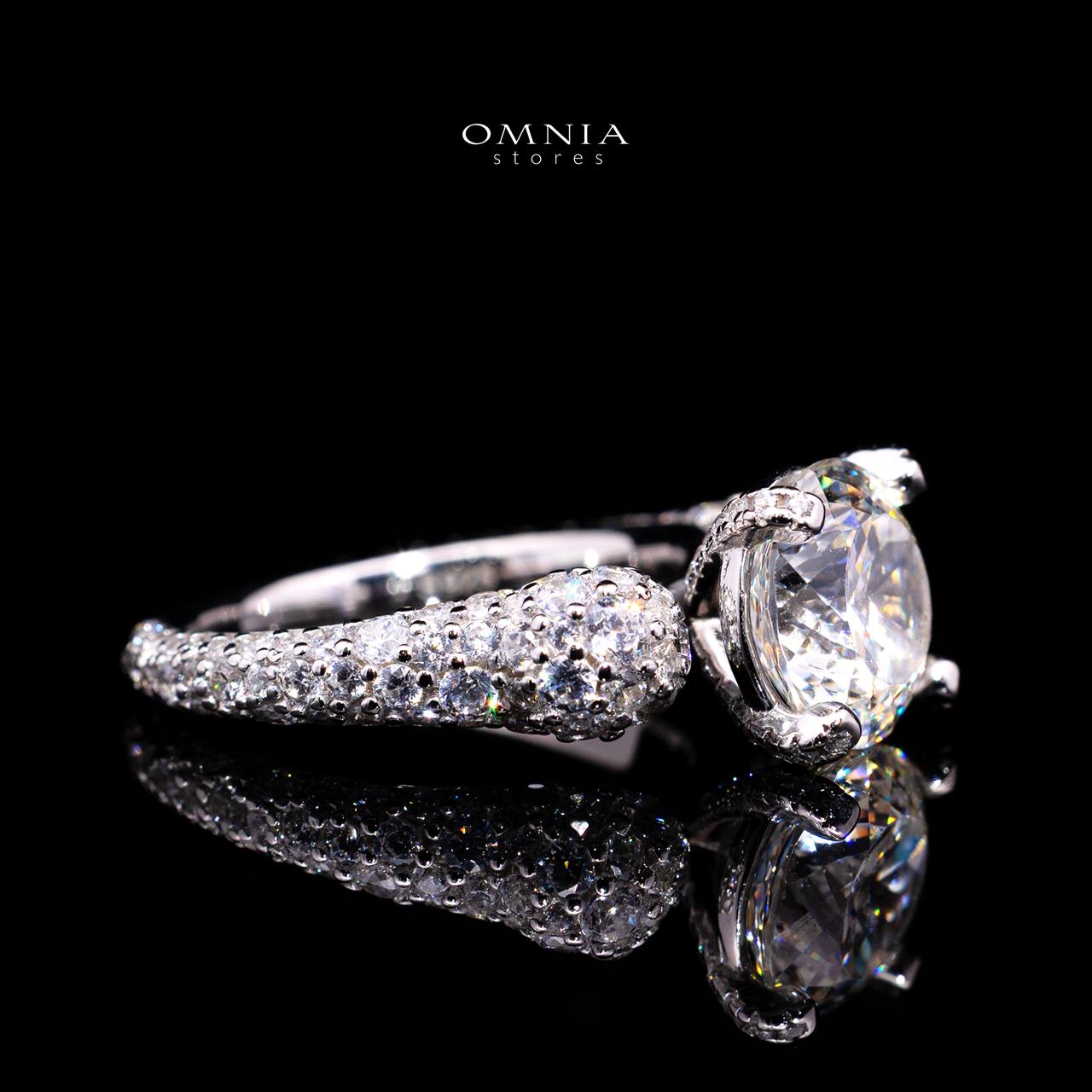 Ariyah Ring with Certified Premium Simulated Diamonds in 925 Sterling Silver - OMNIASTORES KSA