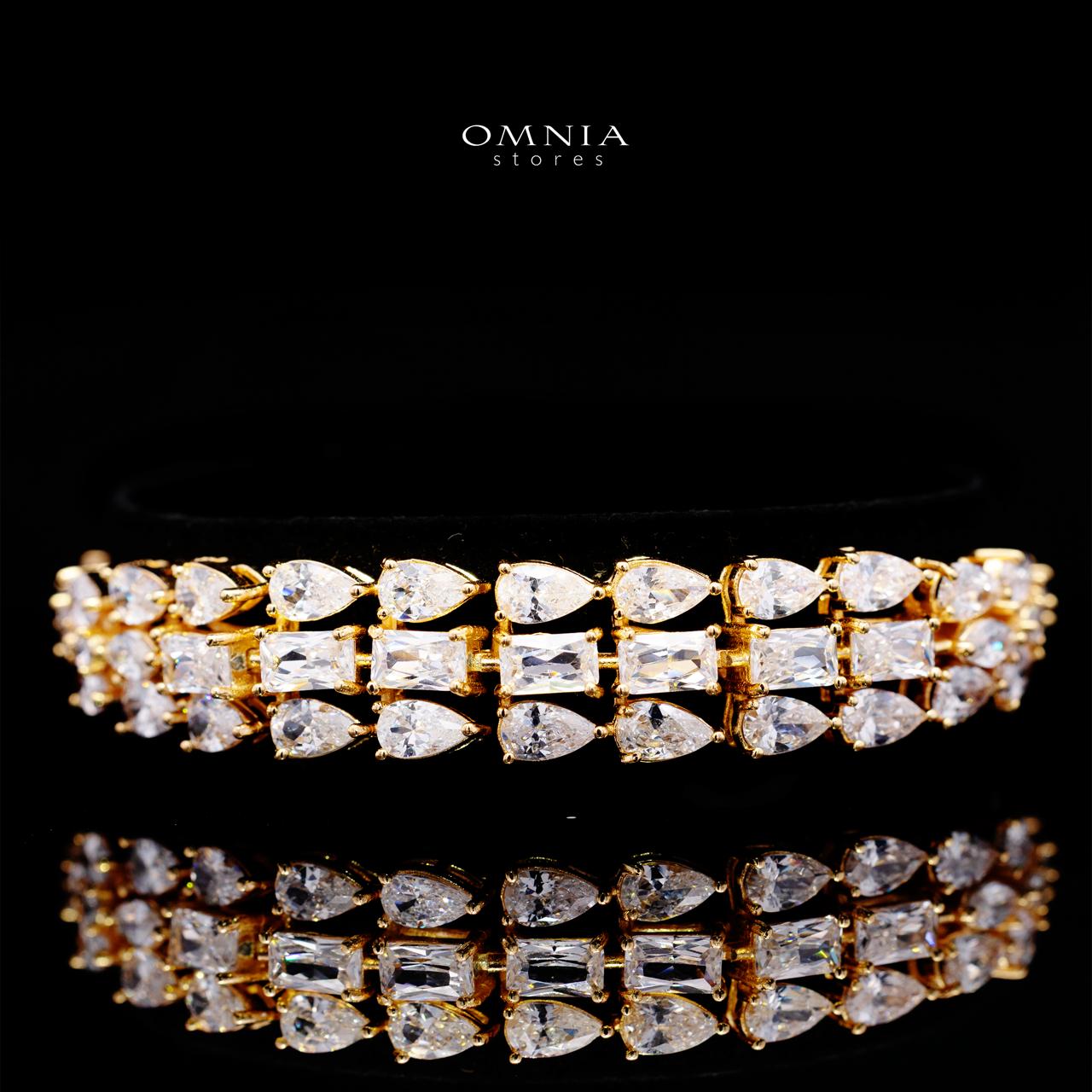 Carina Gold Luxury Bridal Full Set with High-Quality Simulated Diamonds, Rhodium Plated