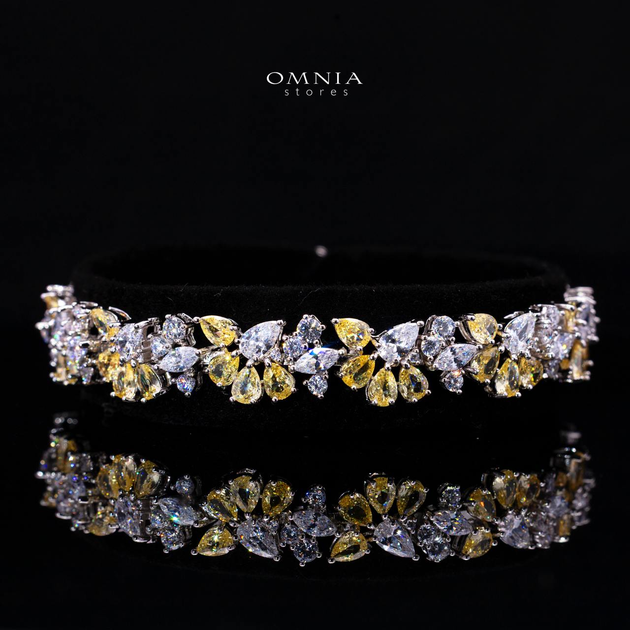Safira Yellow Luxury Bridal Full Jewelry Set with High-Quality Premium Simulated Diamonds