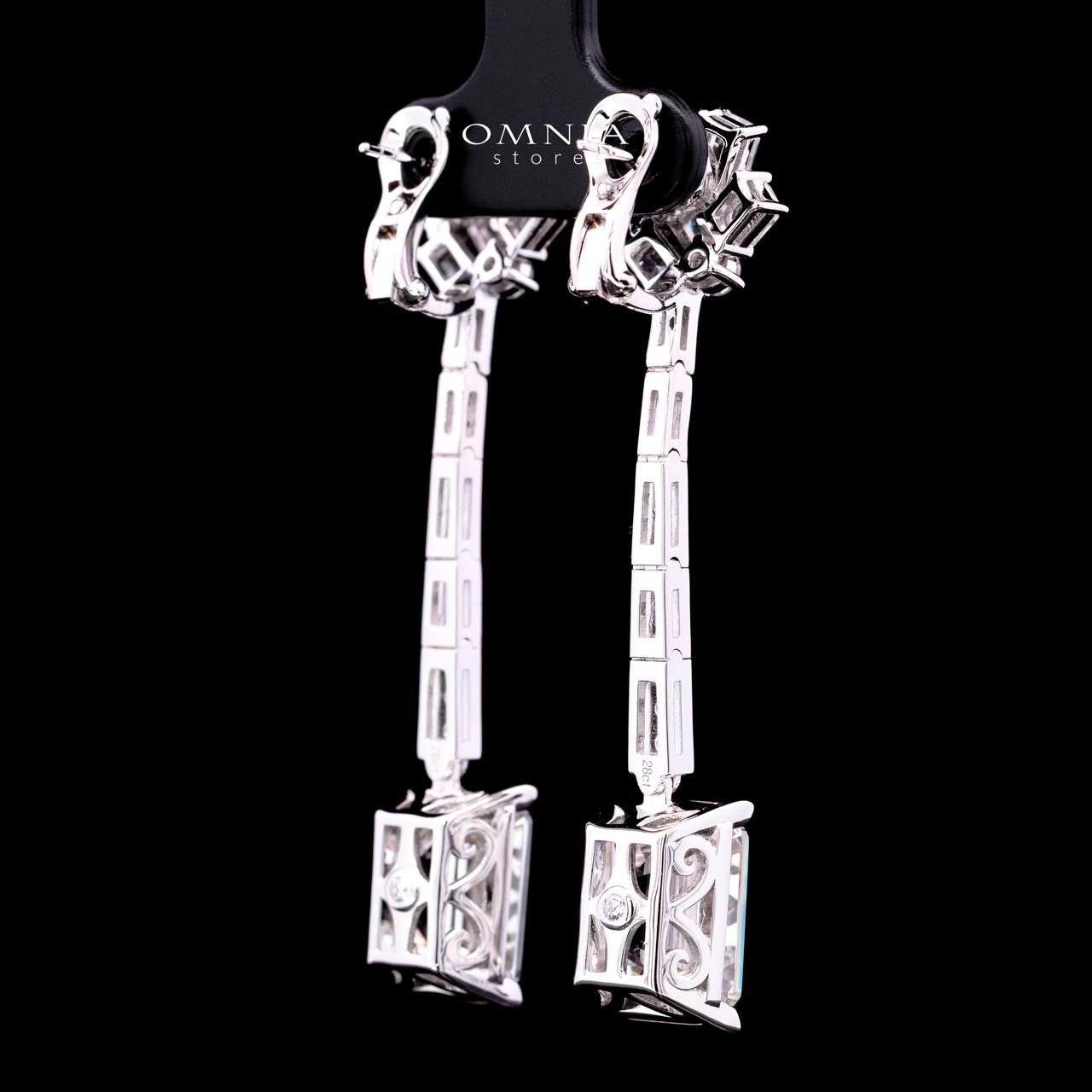 Claudine Earring with Certificate | High-Quality Premium Simulated Diamonds in 925 Sterling Silver - OMNIASTORES KSA