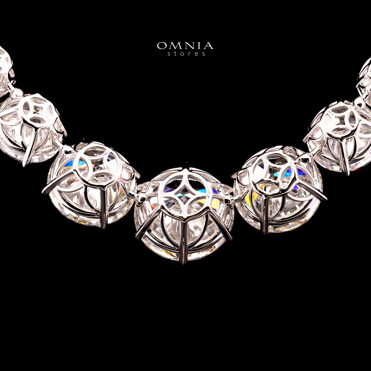 Mikayla Necklace with Certificate, High-Quality Premium Simulated Diamonds in 925 Sterling Silver - OMNIASTORES KSA