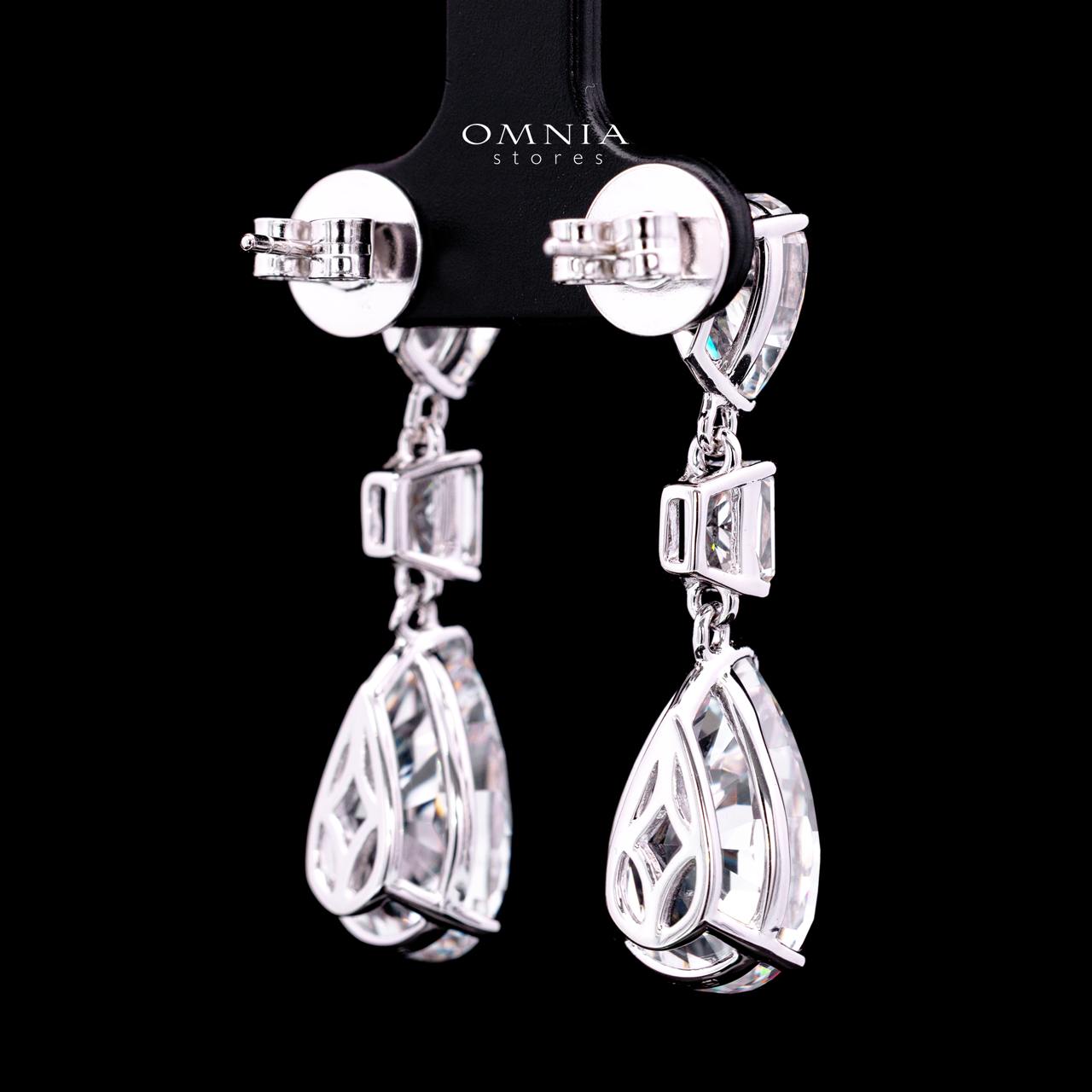 Zephanie Earrings with Certified Premium Simulated Diamonds in 925 Sterling Silver - OMNIASTORES KSA
