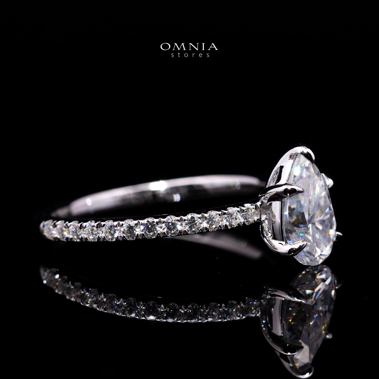 Tilda Pear-Cut Moissanite Ring 6x9mm (1.5CT) with Certificate in 925 Sterling Silver - OMNIASTORES KSA